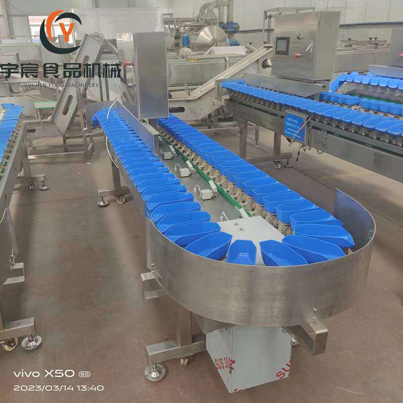 商用全自动称重分选机柑橘料盒式翻盘分级机鸡爪琵琶腿称重筛选机