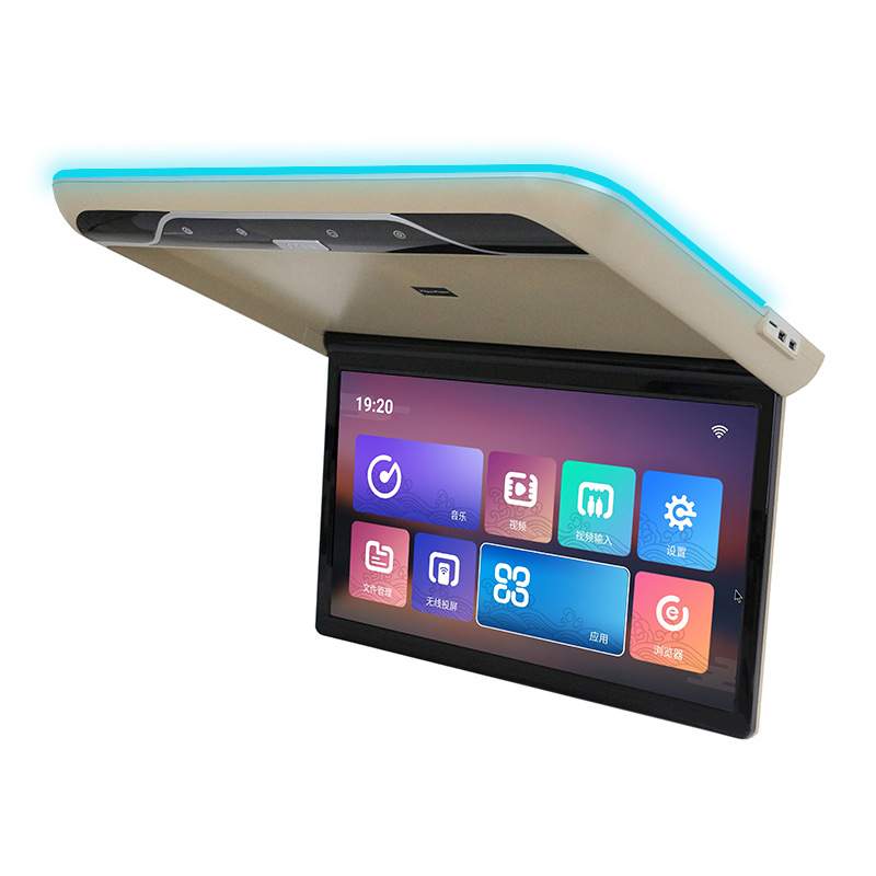 新款车载安卓吸顶显示器22寸汽车高清电视吊顶屏hdmi