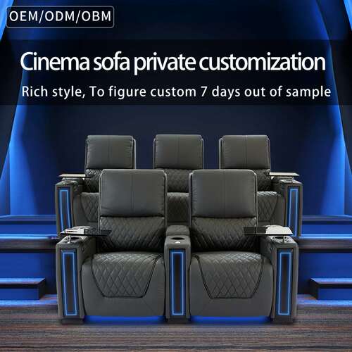Recliner Leather VIP Home Theater Sofa Living Room Furniture
