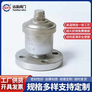 304不锈钢法兰排气阀快速排气阀自来水管道自动进排气阀P11法兰