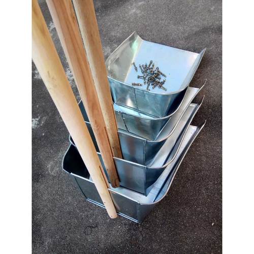 A5L手柄大垃圾斗超结实加厚大簸箕锌铁垃圾铲家用畚斗