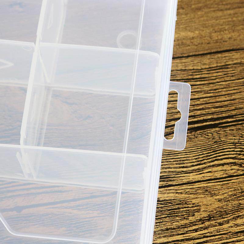 EQ4F新品透明大号双扣10格塑料收纳化妆品归纳整理五金工具元件皮