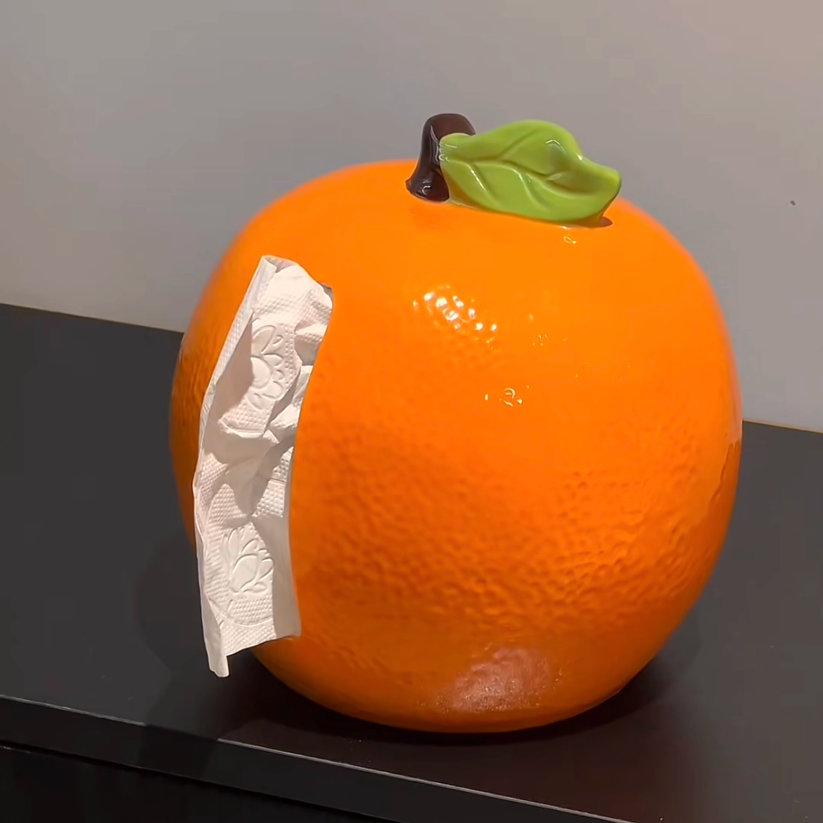 大橘大利纸巾盒家用客厅茶几抽纸盒餐巾纸收纳盒水果桌面装饰摆件