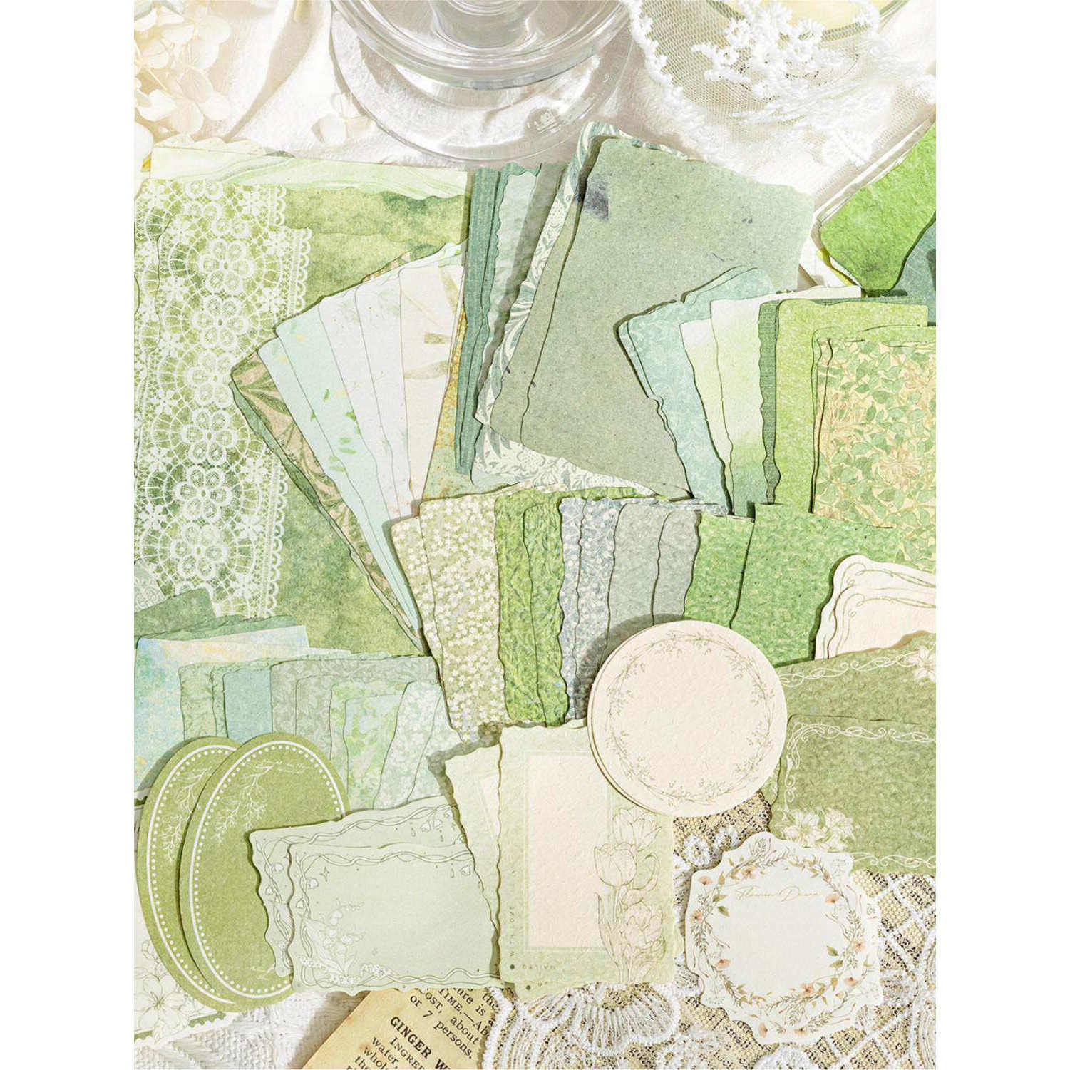 纸间邮局复古特种纸合集素材包diy手帐装饰素材打底背景纸便签纸