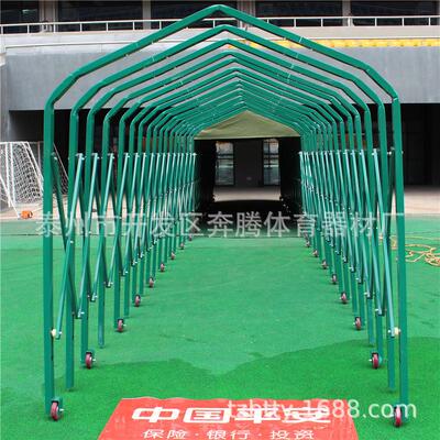 足球足球通道运员出防护道队员动进场通道折叠可移动伸缩不锈钢钢