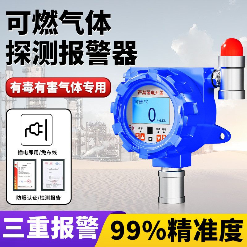 气体检测仪多功能技术支持氧气一氧化碳二氧化碳氨浓度探测报警器