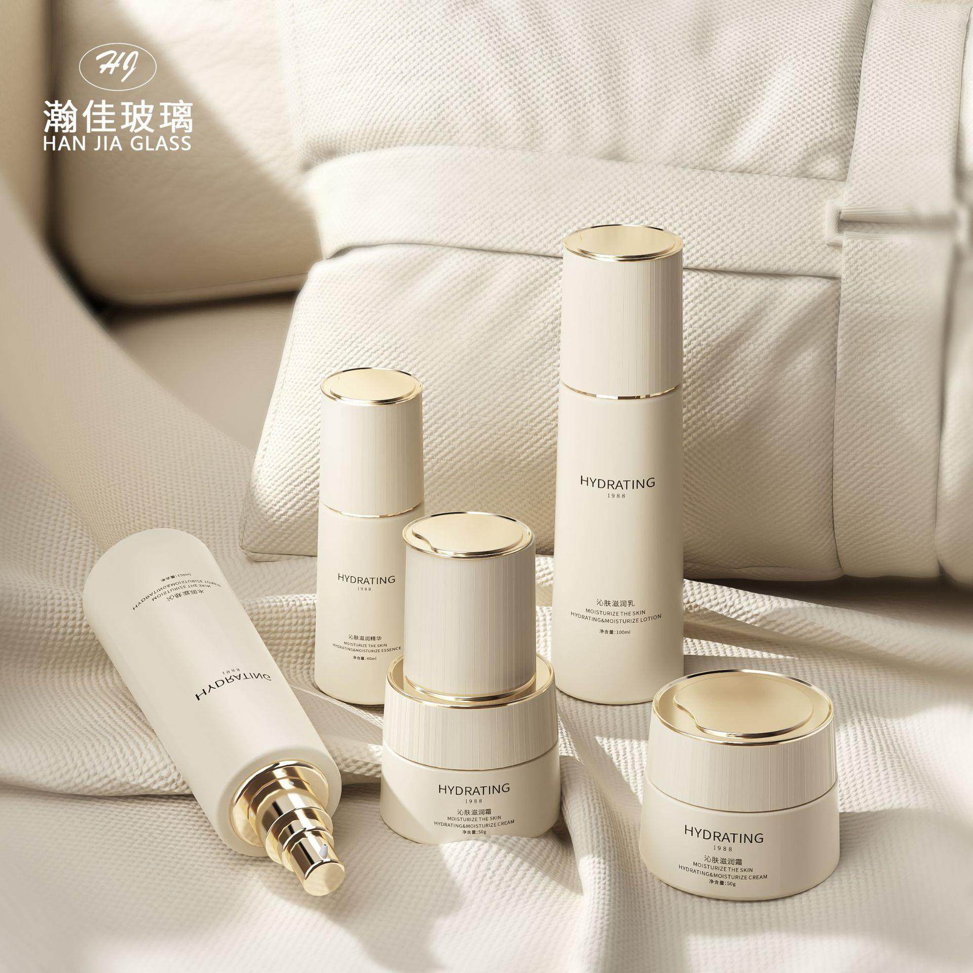 乳液瓶化妆品玻璃瓶包装爽肤水现货护肤品包材膏霜瓶子乳液分装瓶