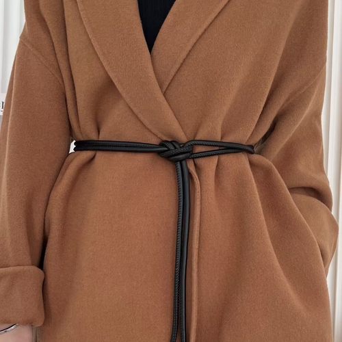 细皮带软皮绳羽绒服装饰打结腰带