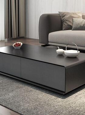 现代简约茶几北欧大小户型茶几家用客厅创意储物极简黑灰色茶桌