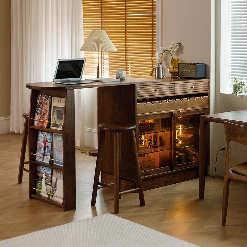 黑胡桃木中岛台实木酒柜隔断客厅餐边柜收纳储物柜家用伸缩吧台桌,玩具/童车/益智/积木/模型,其它,淘宝优惠券,粉丝福利购,淘宝优惠卷