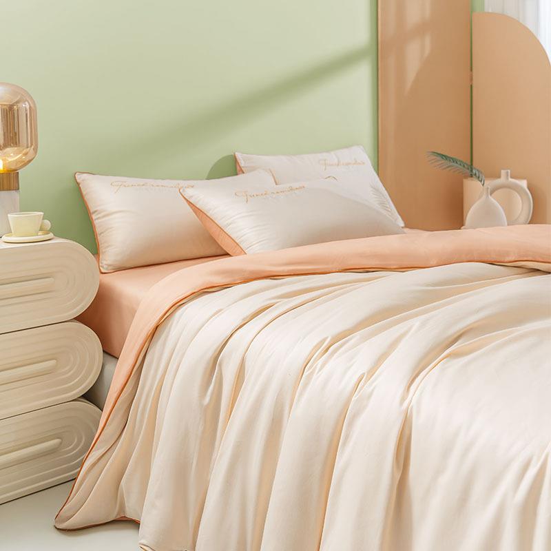 爆款纯色60s长绒棉全棉纯棉三四件套床笠床床单被套枕套