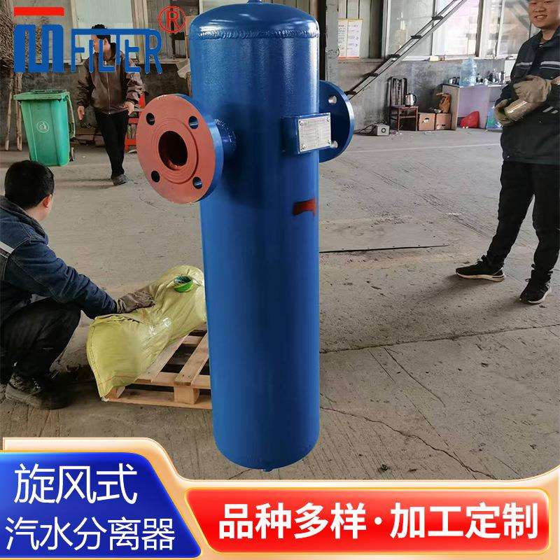 旋风式油水分离器螺旋式气体除水器MQF-100汽水分离器厂家