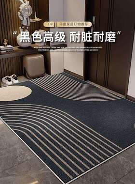 入户门地垫门口进门轻奢高级黑色秋冬玄关门垫家用脚垫防滑免打理