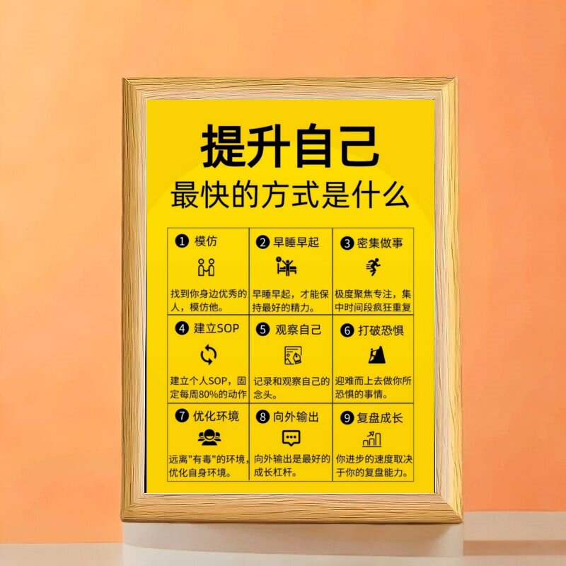 励志文字提升自己最快的方式相框