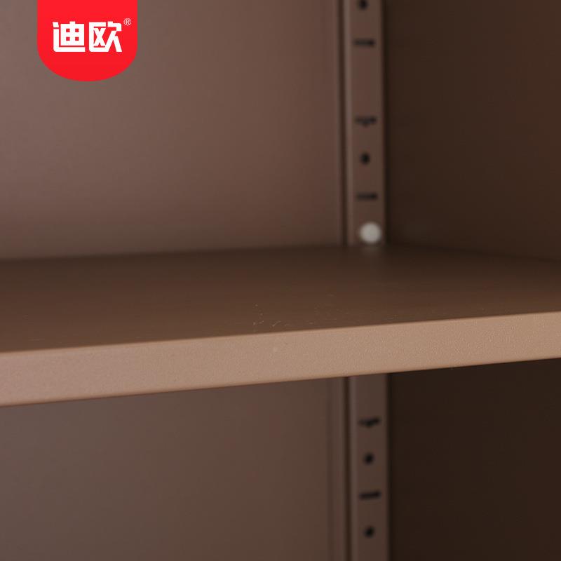 钢窄边咖白制厚办公窄边文件柜纳档案证资凭料柜铁皮书柜带锁加收