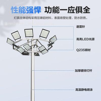 定制体育场足灯升篮TNK球场10米15米圆盘降E中杆灯广场学校LD路灯