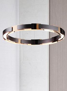 式简约客49260厅吊灯创意美个性餐厅卧轻设奢室样板房计师圆环金