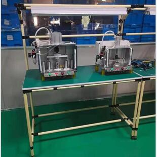 不靜廠家防線棒工作臺電產(chǎn)線桌子銹鋼精益管組裝 線棒工作操作臺