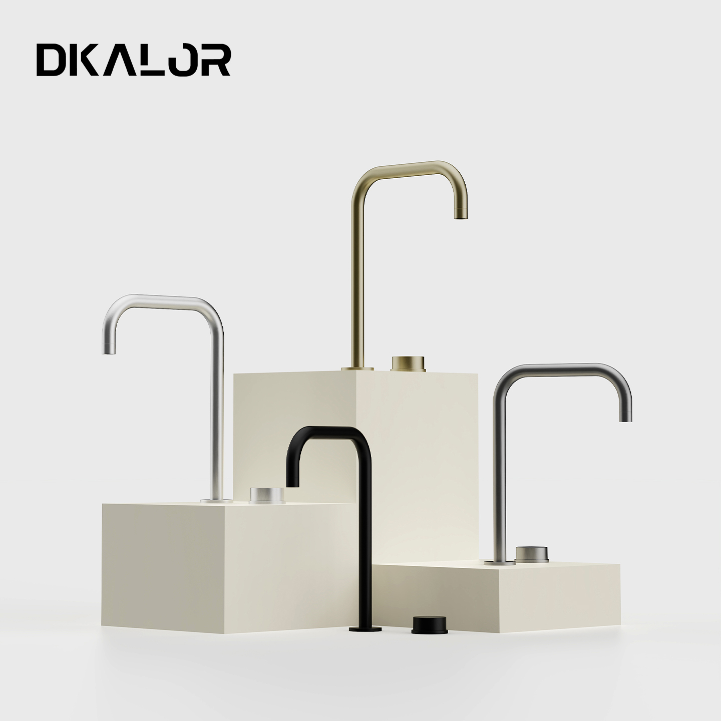 金色全铜单把双孔面盆龙头