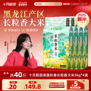 25年新米十月稻田寒露秋香长粒香大米5kg*4东北香米真空囤货家用