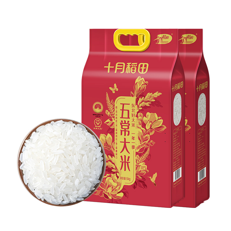 十月稻田五常大米5kg*2东北大米