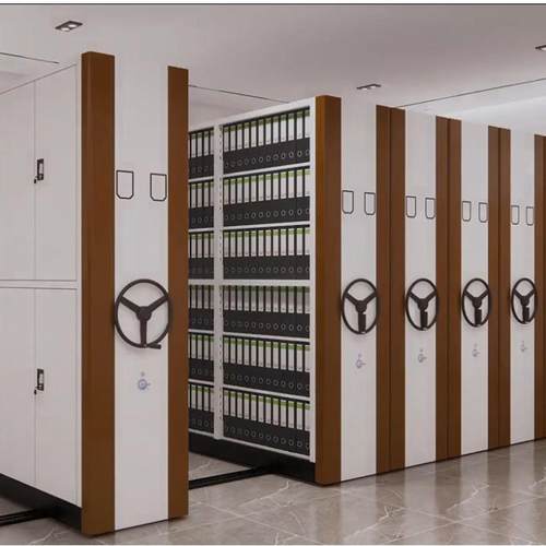 手动收纳多层储物密集架档案室密集柜可移动运输储存货架文件架