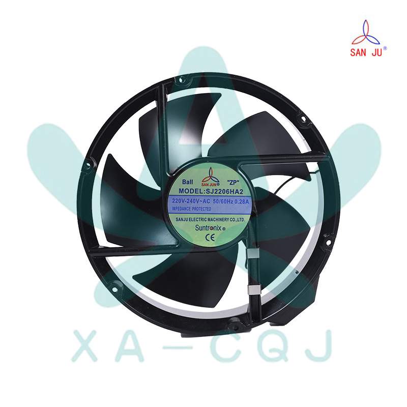 SJ2206HA2 SANJUN/三巨 220V 22060全圆 铁叶耐高温电气柜风扇