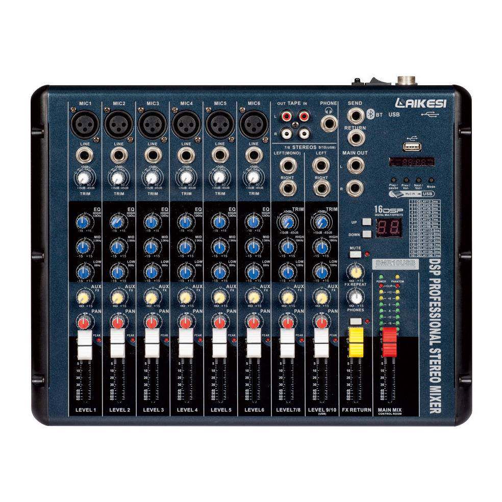 迷你调音台6路10路专业小型会议舞台表演mixer混音器mini调音台