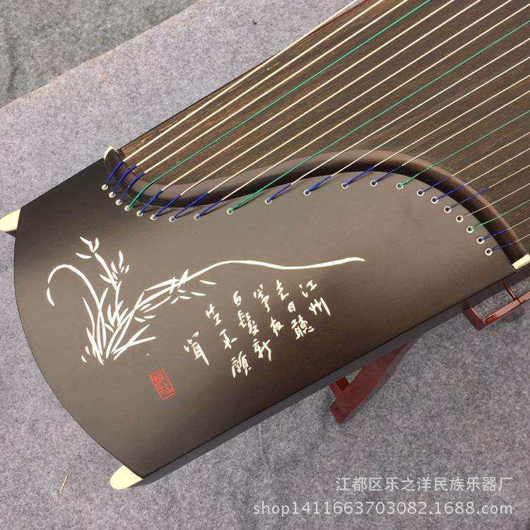 扬州古筝楠木刻字兰花款教学/普及/演奏级古筝混批
