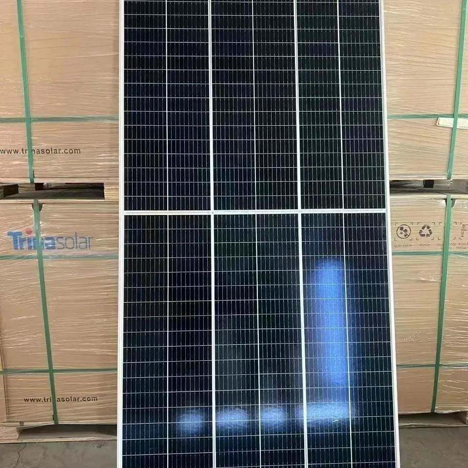 天合原厂600w605w610w单面原厂正A级太阳能光伏电池发电板