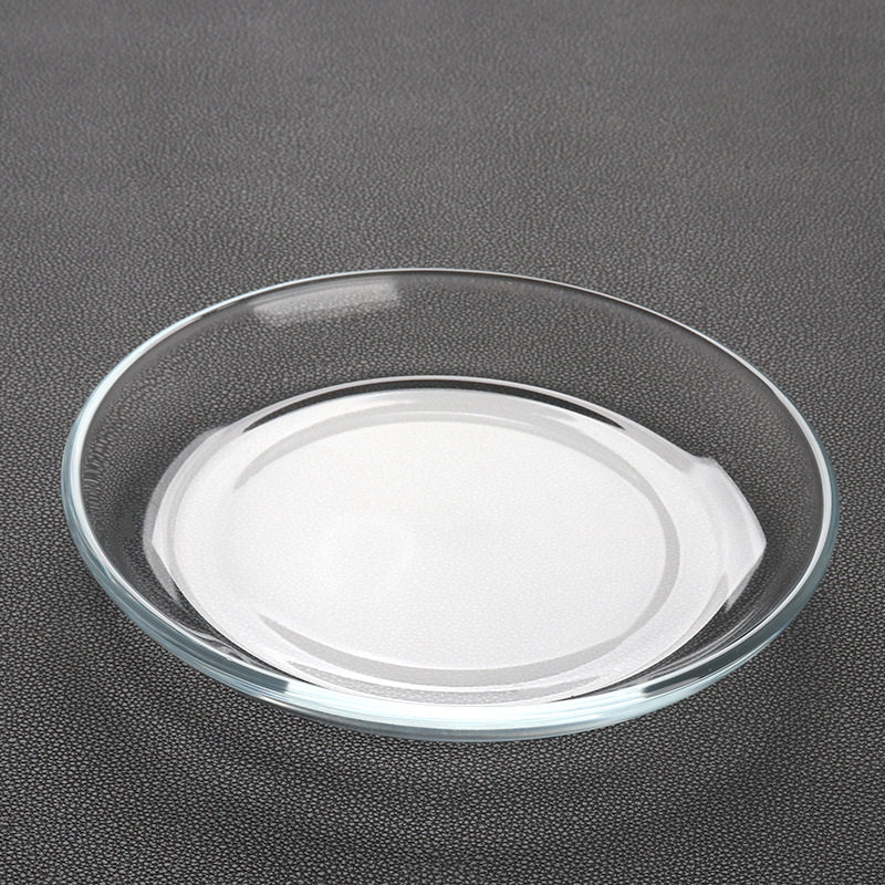 耐热钢化玻璃盘子家用透明餐具微波炉专用烤盘圆形菜盘西餐