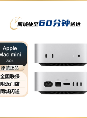 Apple/苹果AI电脑/Mac mini迷你主机 M4银色台式电脑主机