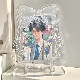 小红书同款头纱相框卡套3寸小卡谷美自制亚克力桌面装饰立牌摆件