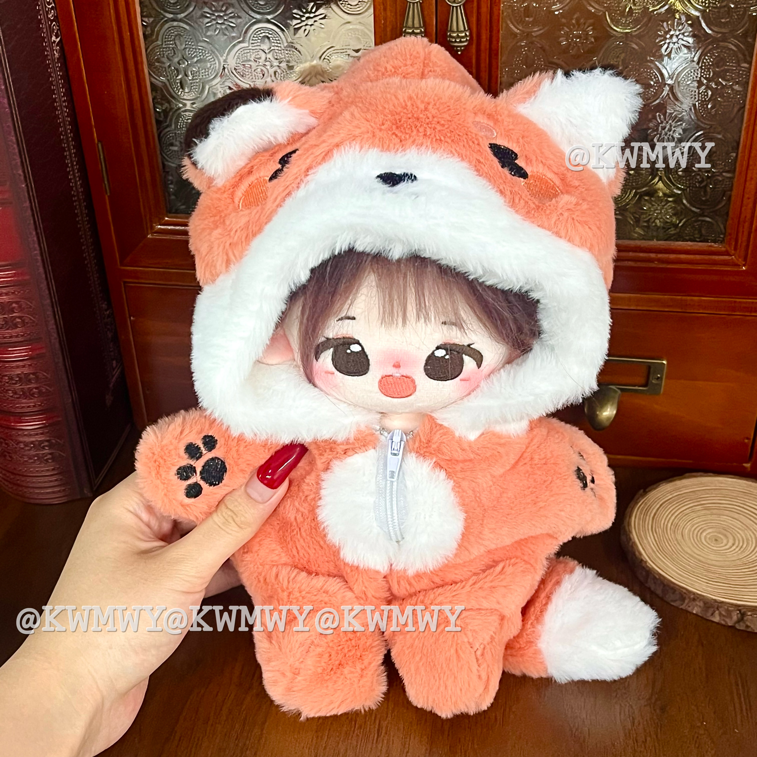 小狐狸小兔子20cm棉花娃娃衣服