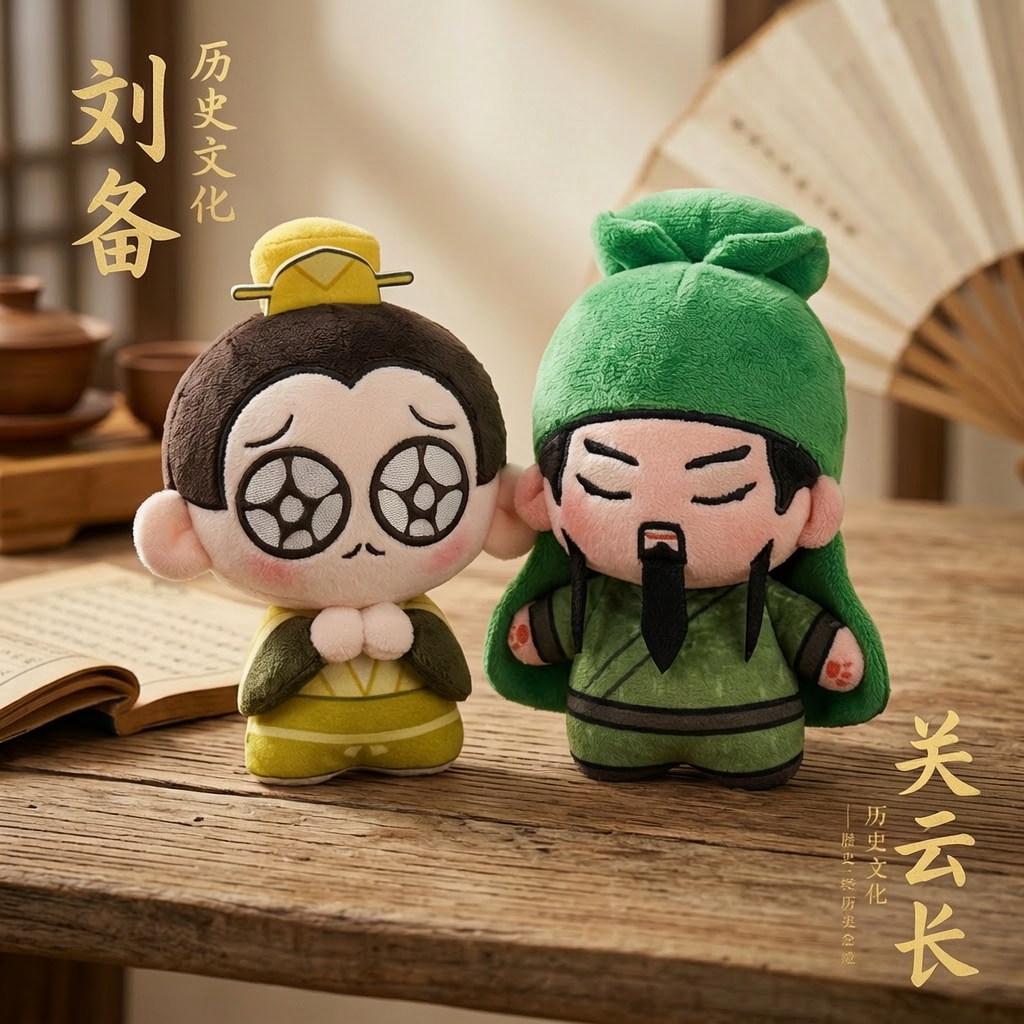 三国演义关羽10cm棉花娃娃挂件