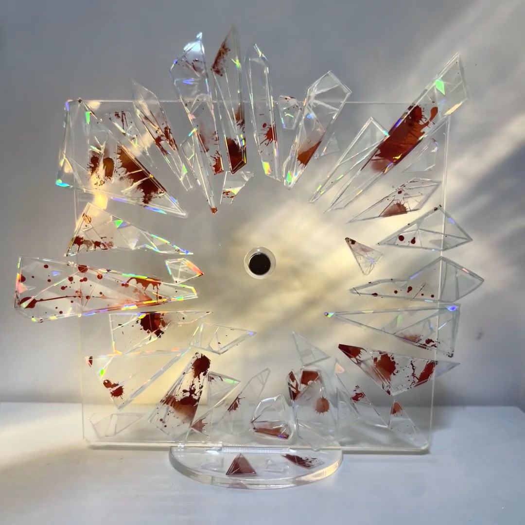 血色碎玻璃朝夕吧唧托半透明