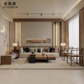 宋氏美学沙发组合别墅客厅禅意会所包厢接待室新中式 实木家俱定制