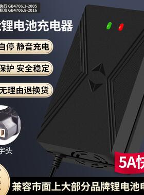 60V铁锂锂电池充电器5A19串69.35伏3A磷酸电瓶8A快充2A专用电动车