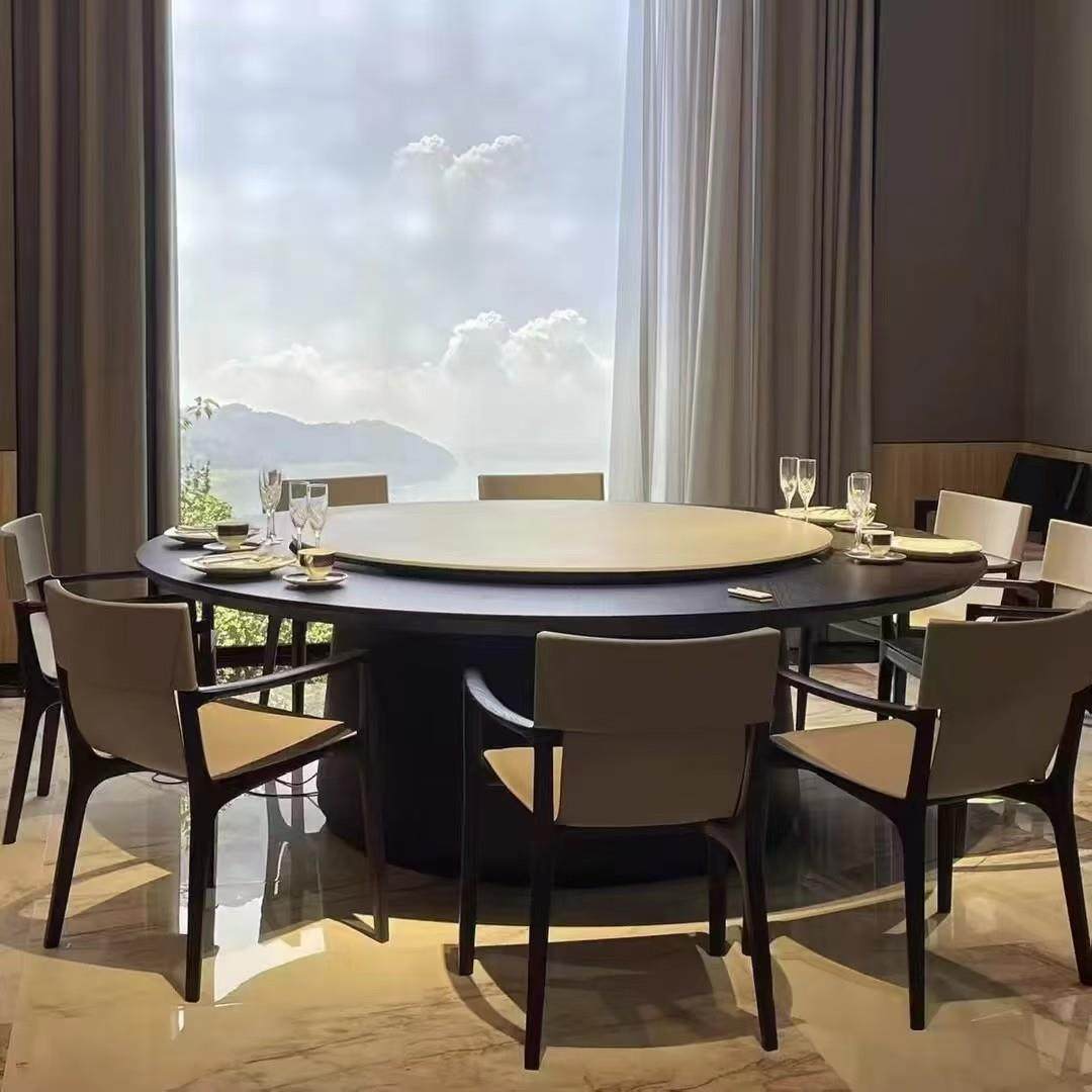 酒店大圆桌电动餐桌餐饮店火锅桌带电磁炉桌子饭店会所餐桌,住宅家具,岩板餐桌,淘宝优惠券,粉丝福利购,淘宝优惠卷