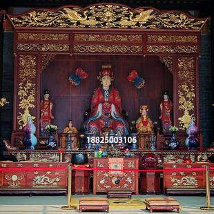 菠萝格实木寺庙宗祠道观大型佛龛神台祖先牌位神像佛柜供桌定制