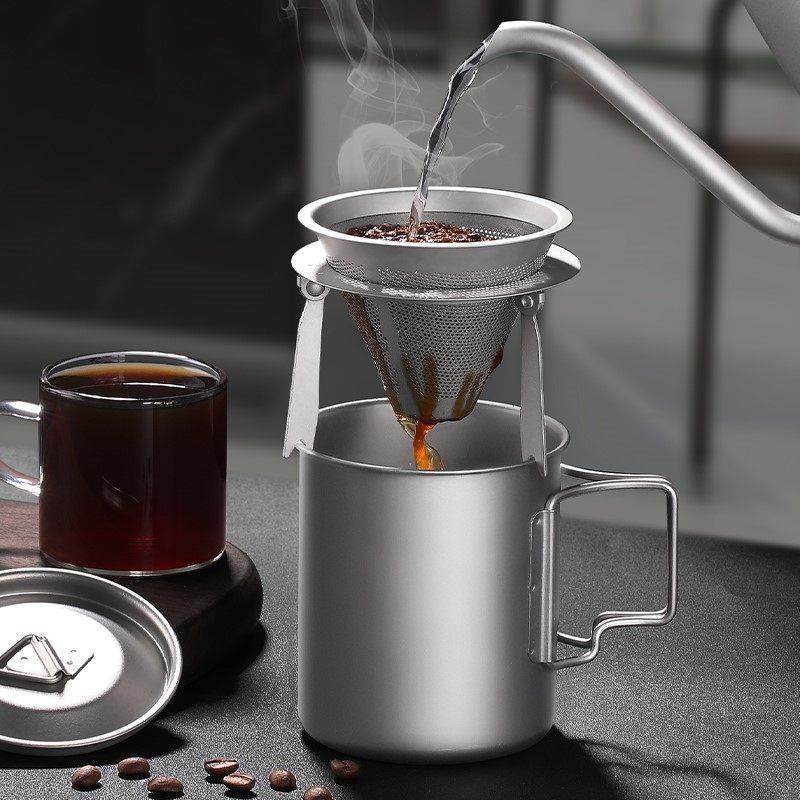 纯钛咖啡滤网漏斗钛合金手冲咖啡壶过滤杯滴漏式免滤纸过滤器滤杯,餐饮具,配套器具,淘宝优惠券,粉丝福利购,淘宝优惠卷