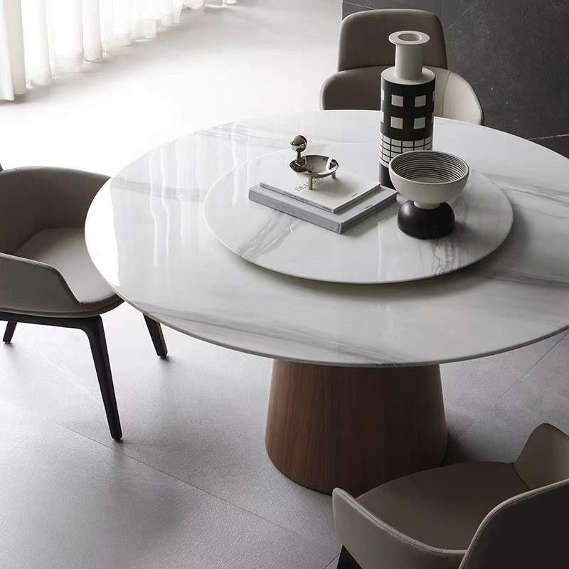 FOMAX意式现代意大利纯天然大理石圆形餐桌带转盘高端极简奢石,住宅家具,大理石餐桌,淘宝优惠券,粉丝福利购,淘宝优惠卷