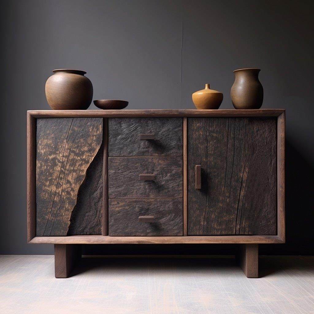 侘寂风实木玄关柜风化老木餐边柜收纳柜新中式客厅民宿茶室储物柜,住宅家具,餐边柜,淘宝优惠券,粉丝福利购,淘宝优惠卷