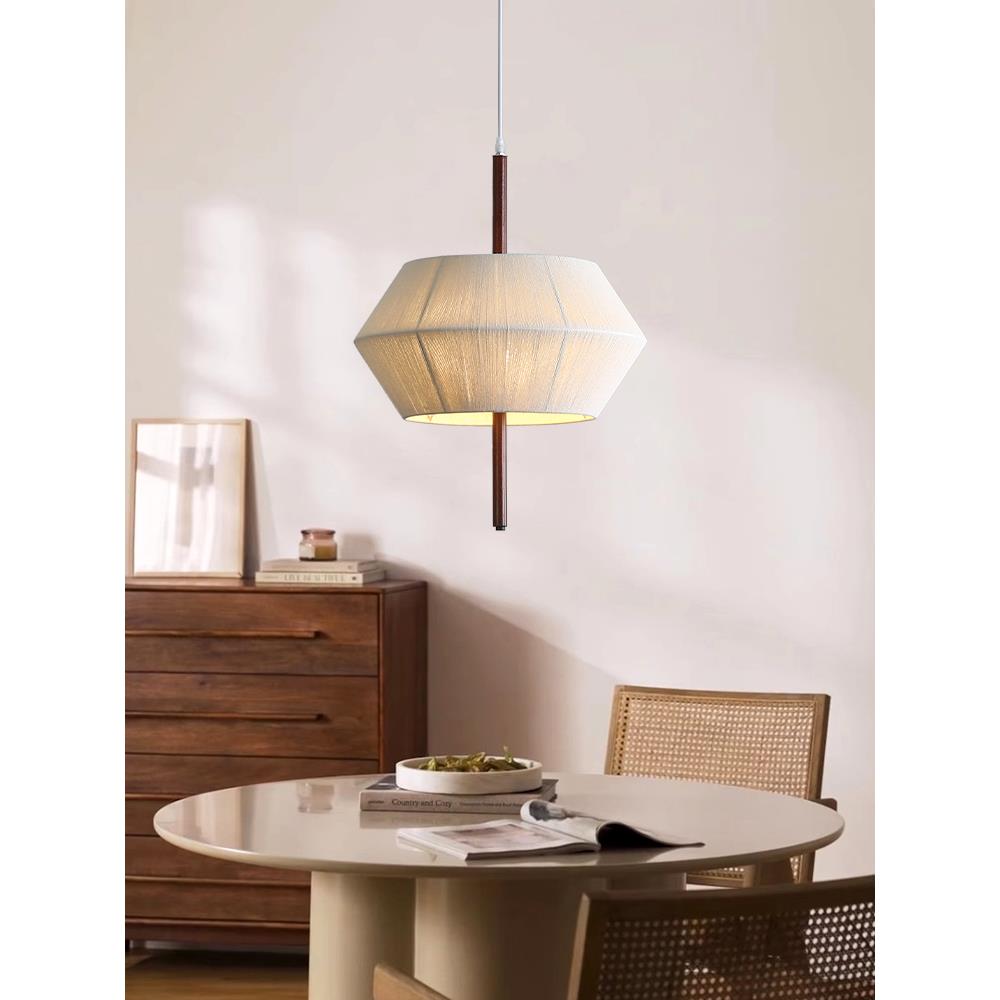 中古风可伸缩吊灯民宿卧室棋牌室餐厅茶室手工编织覆古升降灯具