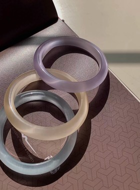 清冷感冰透白月光猫眼琉璃手镯