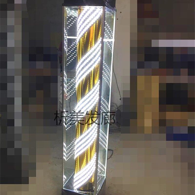 包邮美容美发落地LED转灯理发店户外防水水晶全彩灯发廊玻璃灯箱