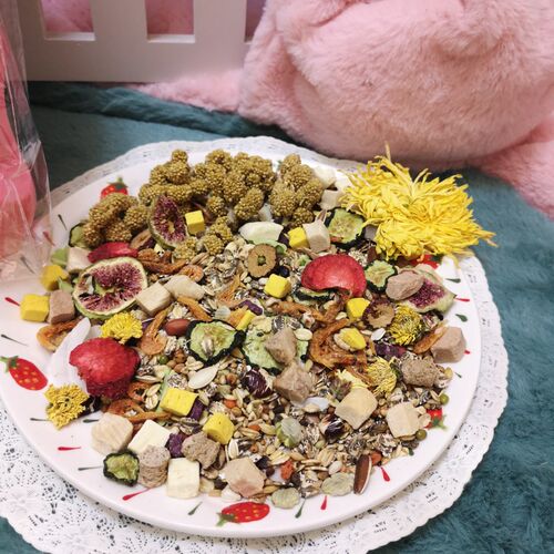 小粉菟家自配粮仓鼠金丝熊鼠粮640克大桶装小公主奢华高蛋白主食