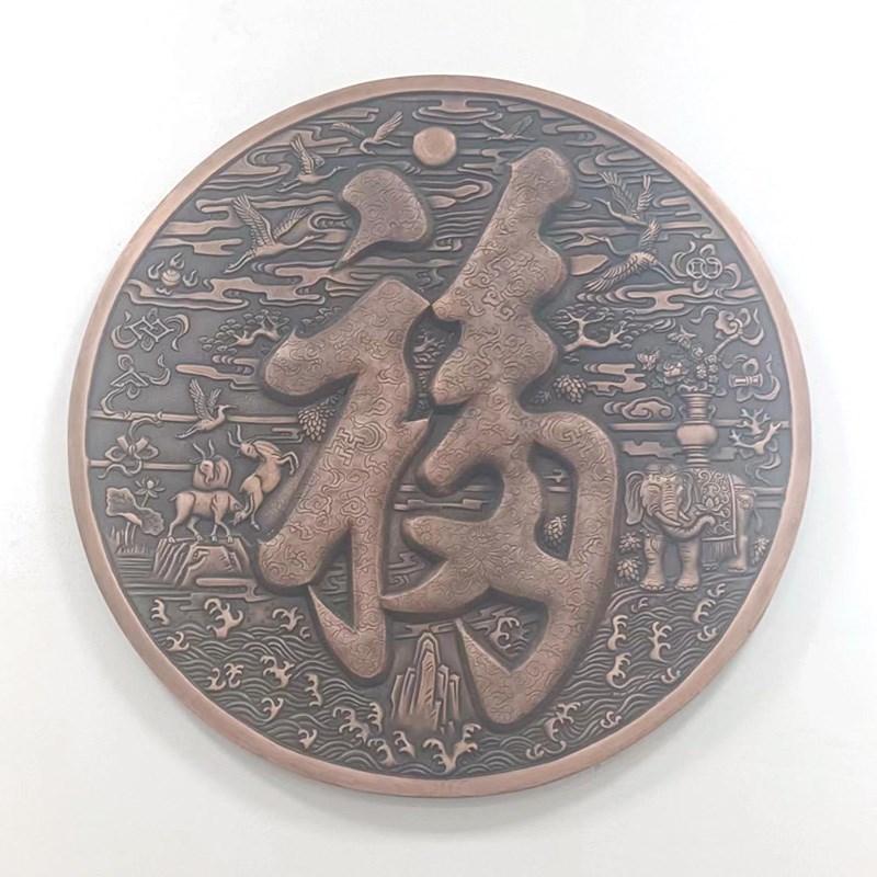 玻璃钢浮雕定制人物山水彩绘壁画地雕校园博物馆锻铜文化景墙雕塑