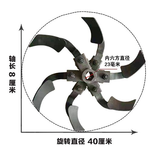 新农机配件微耕机开沟机焊接刀座锰钢刀片错六开沟培土刀总成包邮