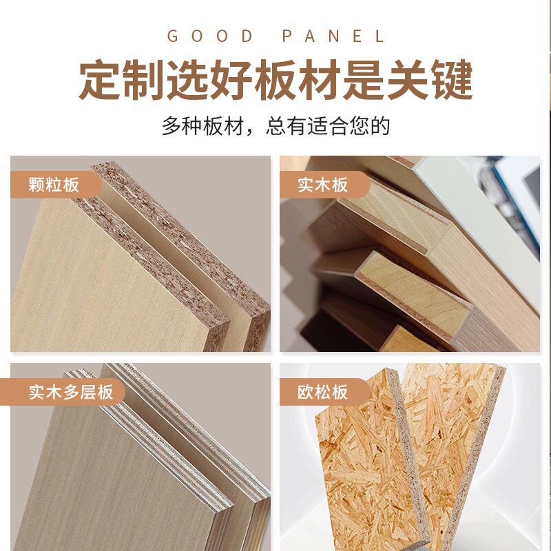 郑州全屋家具整体定制定做衣柜卧室客厅颗粒欧松板实木生态板订金